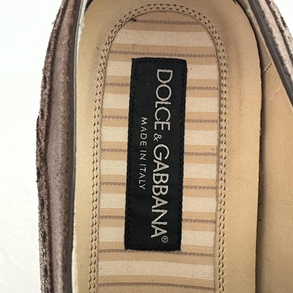 Dolce‎ & Gabbana Francesina Crosta Cera Oxford Men 8.5 Brown Suede Brogue